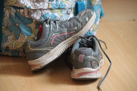 Some trainers and a gym bag